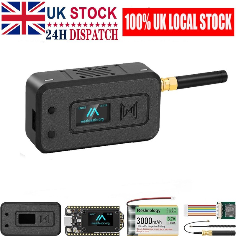 Meshtastic LoRa ESP32 V4 SX1262 Wifi GPS Board+GNSS Module+Antenna+ Battery+Case