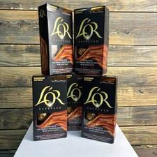 50 x L'OR ESPRESSO COFFEE PODS COLOMBIA 5 PACK - 3-30-2026