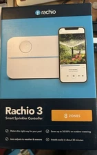 Rachio 3 Smart Sprinkler Controller 8 ZONES 24 VAC Power Supply Included