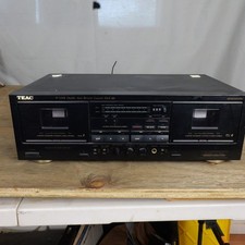 TEAC W-520R Double Auto Reverse Cassette Deck Dual Cassette Dolby HX Pro Black