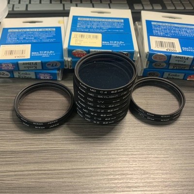Lot of 12 Camera Lens Filters - 62mm Kenko Lens Filter Set with Case #3