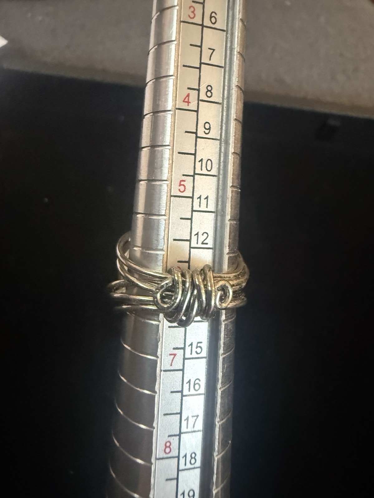 Wire Wrapped Silver Shell Ring Artisan Made  Sz 6 - image 7