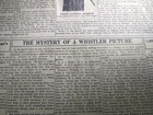 DEC 11, 1910 NEWSPAPER #2444- THE MYSTERY OF A JAMES MCNEILL WHISTLER PICTURE  — photo 1