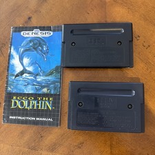 Sega Genesis Ecco the Dolphin + Manual & Ecco: The Tides of Time 