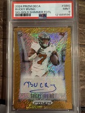 2024 Prizm Deca Bucky Irving Rookie Auto Gold Shimmer FOTL /10 PSA 9