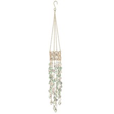 Green Crystal Suncatcher, 19.68 in Light Catcher with Chain  Hook, Hanging W...