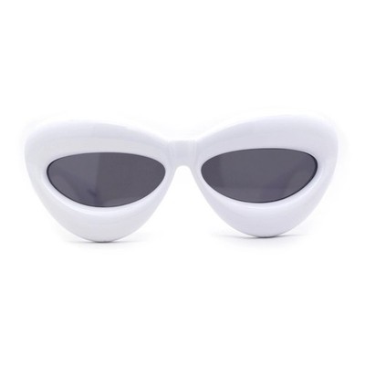 White Alien Sunglasses Futuristic Cosplay Y2K Fashion  display picture 3
