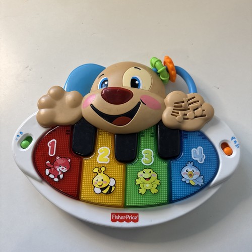 Fisher-Price Laugh and Learn Puppys Piano Kids Toddler Toy Bilingual Used Works