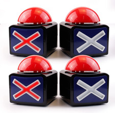 4Pack Game Buzzer - Quiz Trivia Lights Sound, Red Game Buzzer for Adults