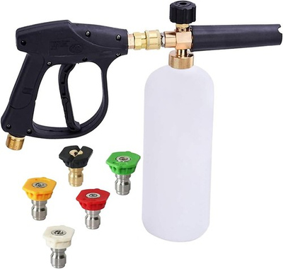 #ad #ad Stone Banks Pressure Washer Foam Lance with 5 Spray Nozzles 1 Litre Adjustable GBP 23.49