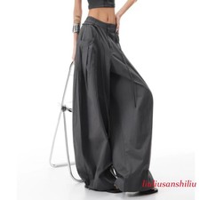 Japanese Women's Wide Leg Pants Pleated Wide Leg Pants Casual