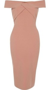 light pink bodycon midi dress