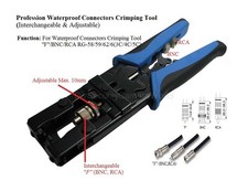CRIMP TOOL RG59/RG6 CONNECTOR COAX COMPRESSION BNC/RCA - FAST SHIPPING