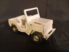 RARE Vintage Marx 1950 White Metal Willy's Jeep "Very Good Condition"