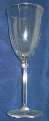 Vintage Clear Wine Stem Glass 8.5'' Tall ~ Tulip Shape Goblet