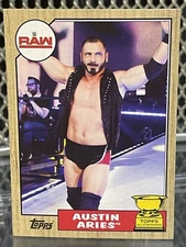 2017 Topps Heritage WWE Austin Aries Wrestling Card #11 Rookie Cup TNA NXT NJPW