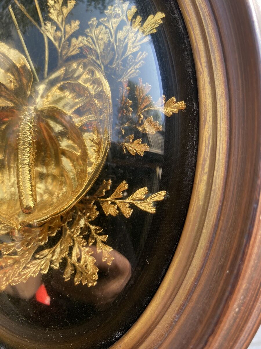 Flora Hawaii Hawaiian Fern Anthurium 24k Gold Dipped Oval Flora Hawaii Hawaiian Fern Anthurium 24k Gold Dipped Oval