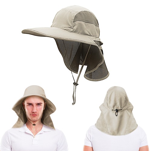 Cappello Sole Pesca con Collo - UPF 50+ Protezione UV per Attività All'aperto - Foto 147 di 155