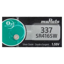 1 Murata 337 SR416SW V337 GP337 D337 LR416 337A Watch Battery- Replaces Sony