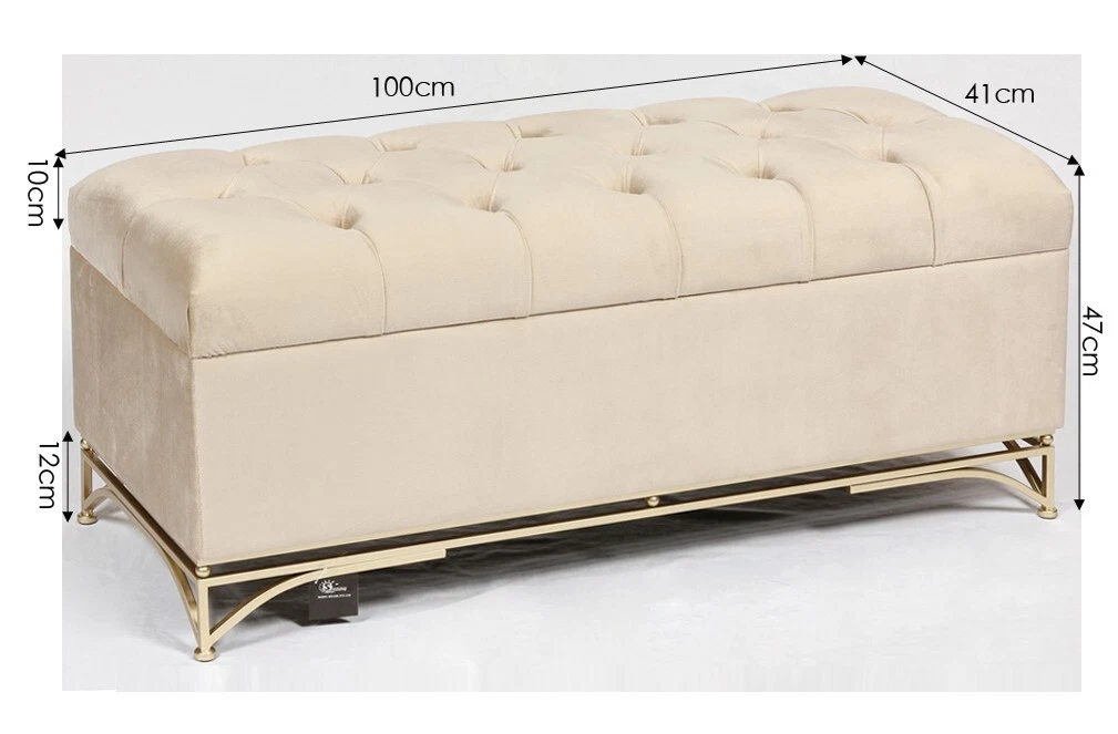 Sunny Decor Storage Ottoman Blanket Box Foot Stool Couch velvet LARGE Chest