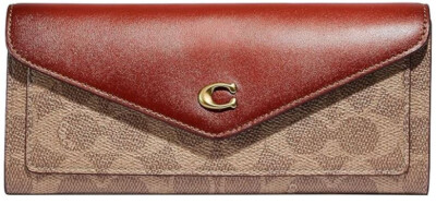 【Coach】WYN SOFT WALLET IN COLORBLOCK Coach WYN Colorblock Signature Canvas Soft Wallet for sale