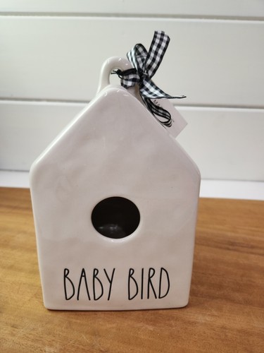 Rae Dunn Baby Bird Bird Bird Collection Artigian di Magenta Ceramic White & Black - Foto 10 di 10