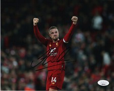 Liverpool Jordan Henderson Autographed Signed 8x10 Photo JSA COA #9