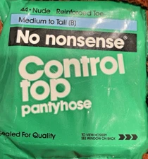 No Nonsense Size B Control Top Pantyhose Nylon Leg 1 Pair NUDE 044 Work Business