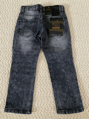 NWT Boy's LR Scoop PUM40 Black Faux Leather Moto Pleat Zip Skinny Jeans SIZE 4-7 - Picture 11 of 12