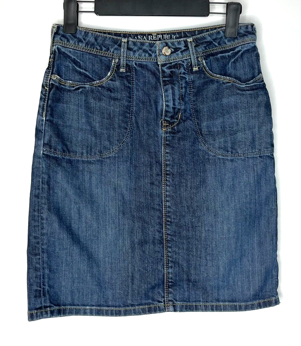 Knee Length 00 Jean Skirt Esteez Skirts White Stretch Denim Skirt