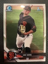 QTY: 2018 Bowman Draft - Jake Wong ( Giants ) 1st Chrome Rookie Prospect #BDC-55