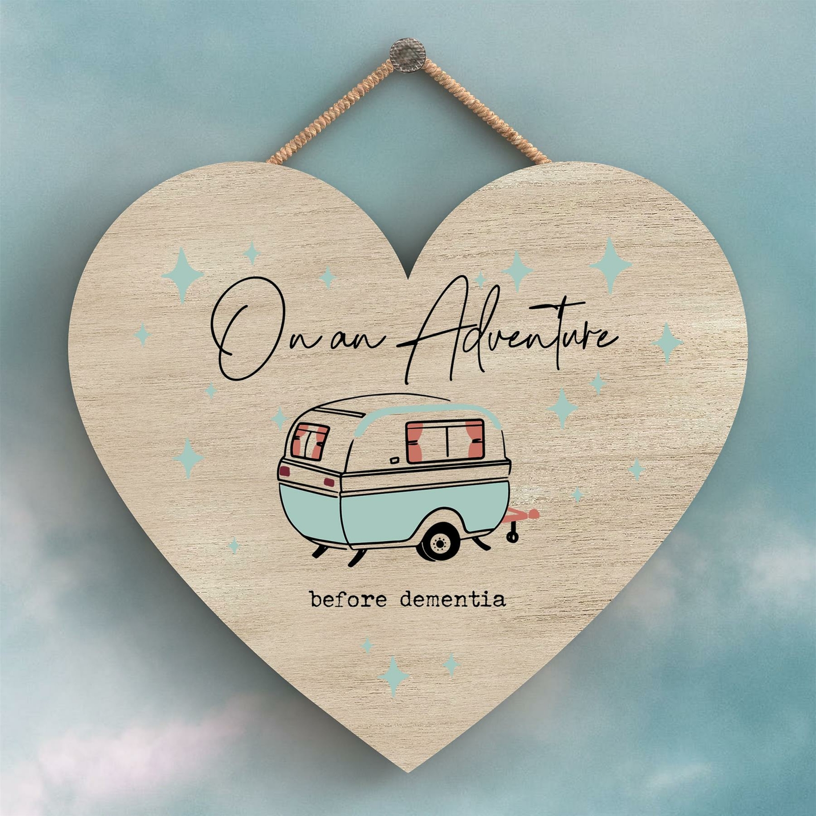 ADVENTURE BEFORE DEMENTIA CAMPER CARAVAN CAMPING THEMED HANGING PLAQUE