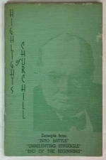 Highlights of Churchill (Winston S Churchill) Cassell & Company Australia - Rare
