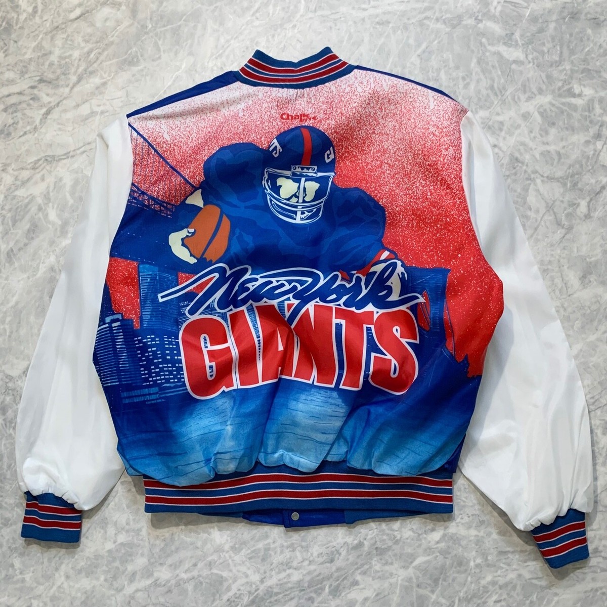 VTG 90s NFL New York GIANTS FANIMATION CHALK LINE JACKET SIZE XL