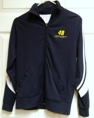 College Concepts Sport Jimmie Johnson 48 Navy Blue Full Zip Jacket Size M NASCAR