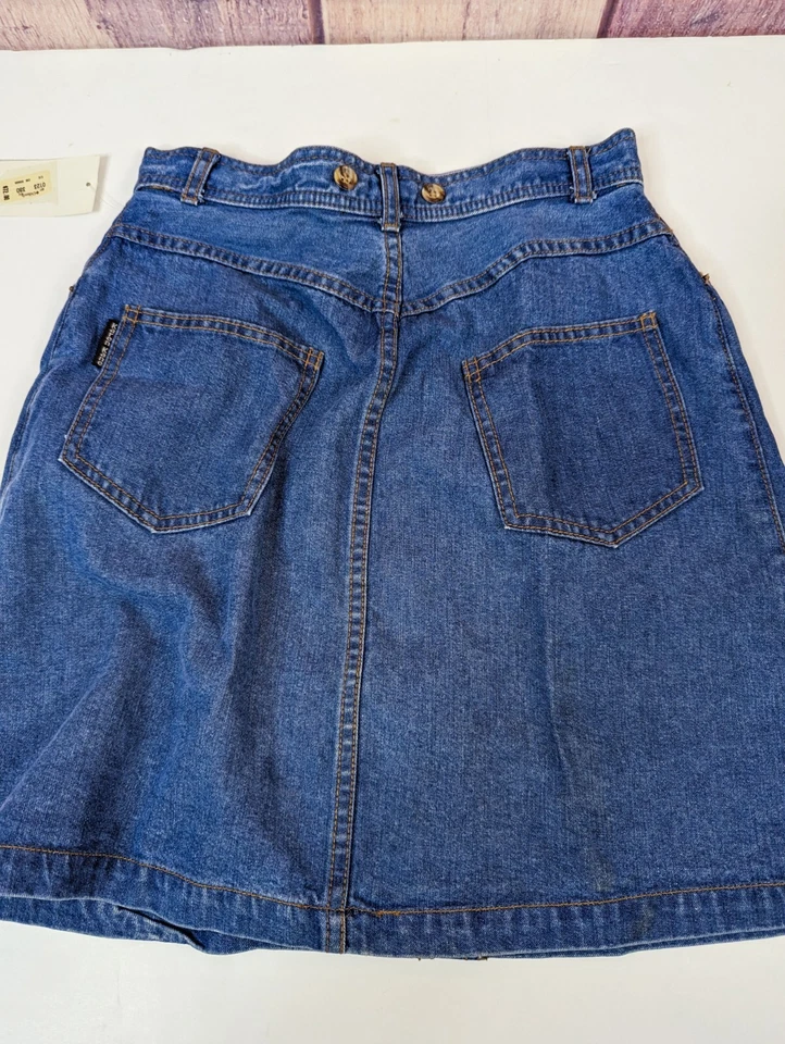 Женская синяя джинсовая юбка Karen Kane размер 10 на пуговицах сделано в США - Изображение 4 из 4