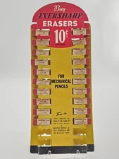 Vintage Eversharp 5R Erasers for Mechanical Pencils Store Display with Erasers