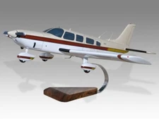 Piper PA-28 Cherokee Six ZS-NCE Desk Wood Airplane New Model Large Scale 1/24