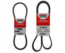 2- Belts AC Serpentine & Power Steering for Ford Transit 3.5L 3.7L 2015-2019