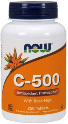 NOW FOODS, VITAMIN C-500 Hagebutten Immunsystems 250 Tabletten SUPER PREIS
