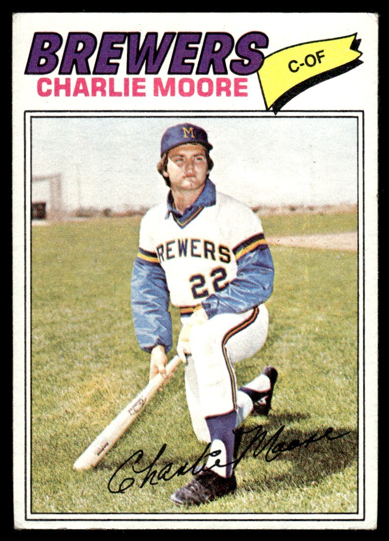 1977 Topps Charlie Moore Milwaukee Brewers #382