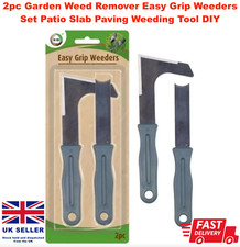 2pc Garden Weed Remover Easy Grip Weeders Set Patio Slab Paving Weeding Tool DIY