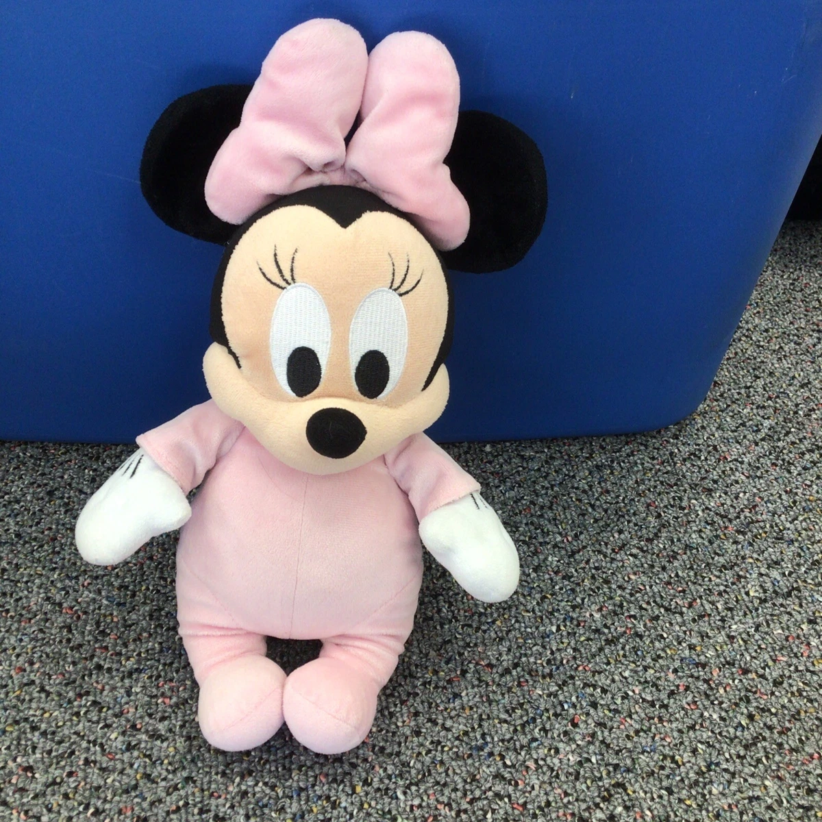Disney Babies MINNIE MOUSE 14 Feet to top Bow Plush Toy Doll Pink Pajamas Baby