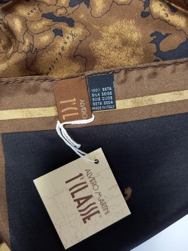 ALVIERO MARTINI 1^CLASSE FOULARD BANDANA GEO SETA - Foto 38 di 54