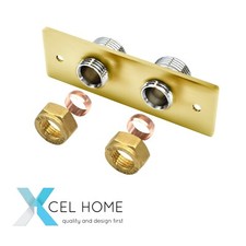 Brushed Gold Douche Wall Plate - Luxurious Brass, Durable Fixture for Bathrooms