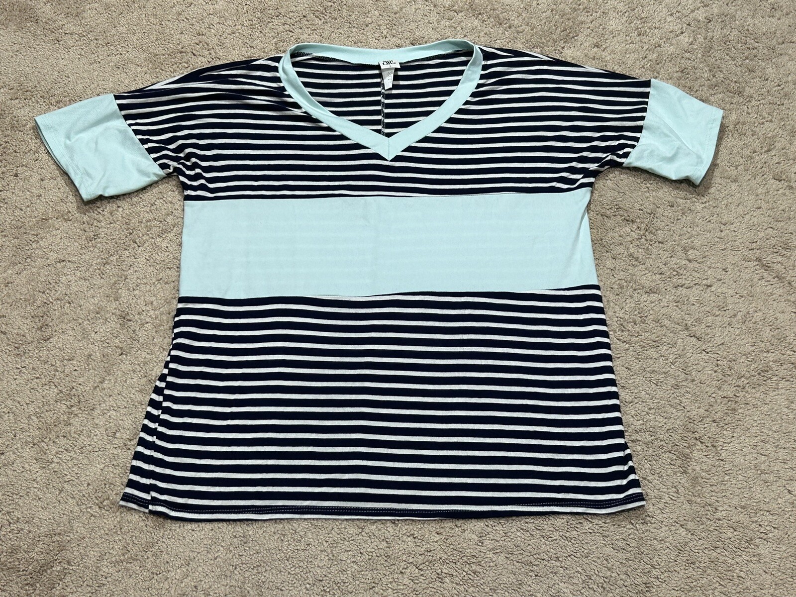 Sew In Love Womens Shirt Size Small Multicolor Striped Soft Classic Casual