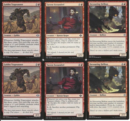 Treasure Coin Flip (Red) - Custom MTG Magic Gathering Casual 60 Card Deck