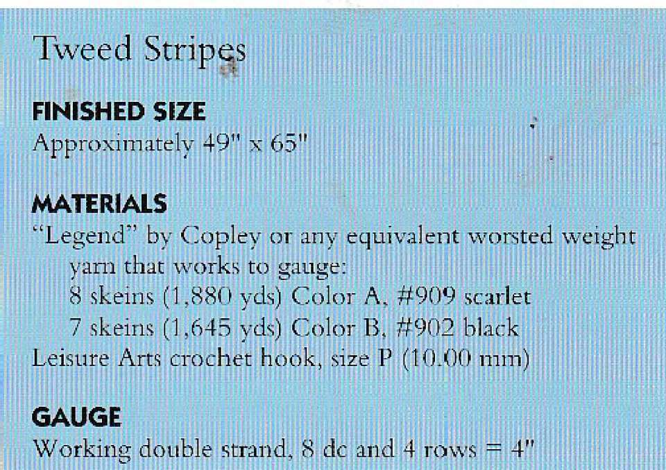 Checkered Afghan - 45" x 65" - 2 Designs - Worsted yarn - Crochet Pattern ONLY - Image 3 of 3