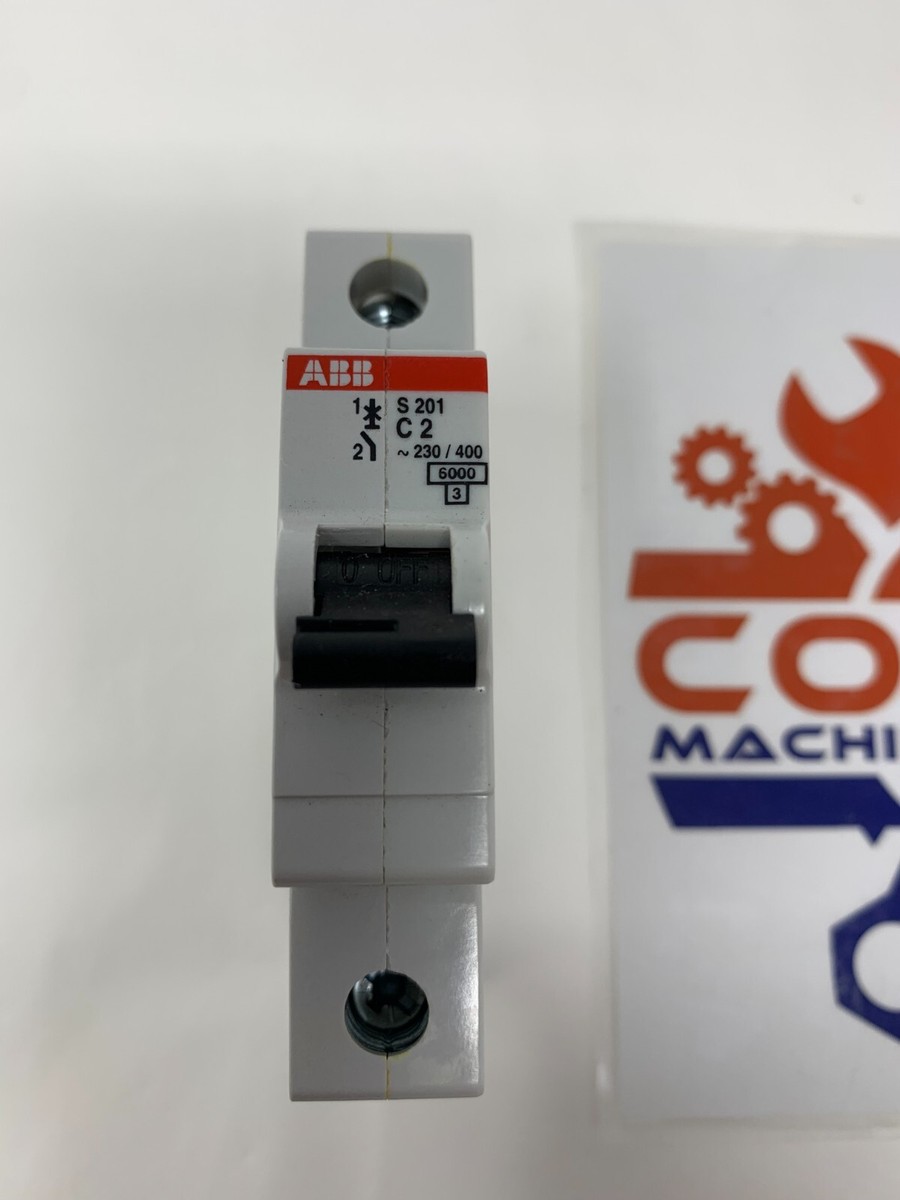 Interruptor Automático ABB S201-C2 - 1 Polo, 2A, Curva C, 10kA - Protección Sobretensiones Y Cortocircuitos
