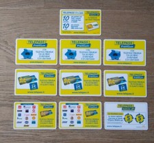 N.10 serie completa VIACARD TELEPASS taglio 25/50/75 EURO. 